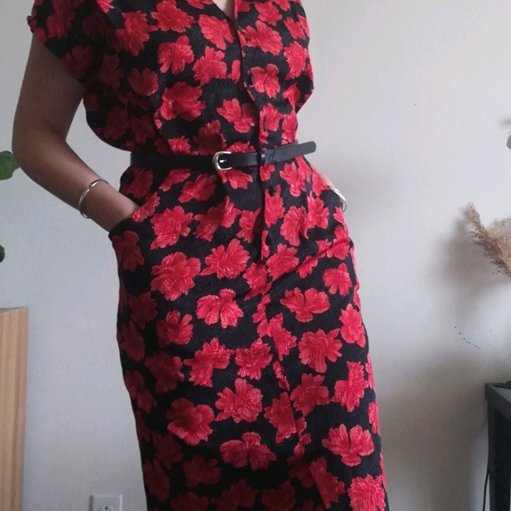 VINTAGE 80s Classy Dress Union Made